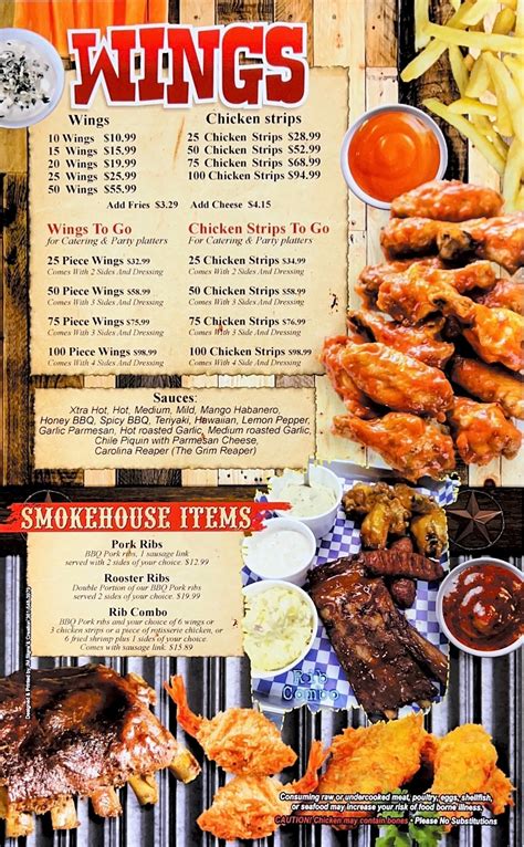 bar and grill menus.